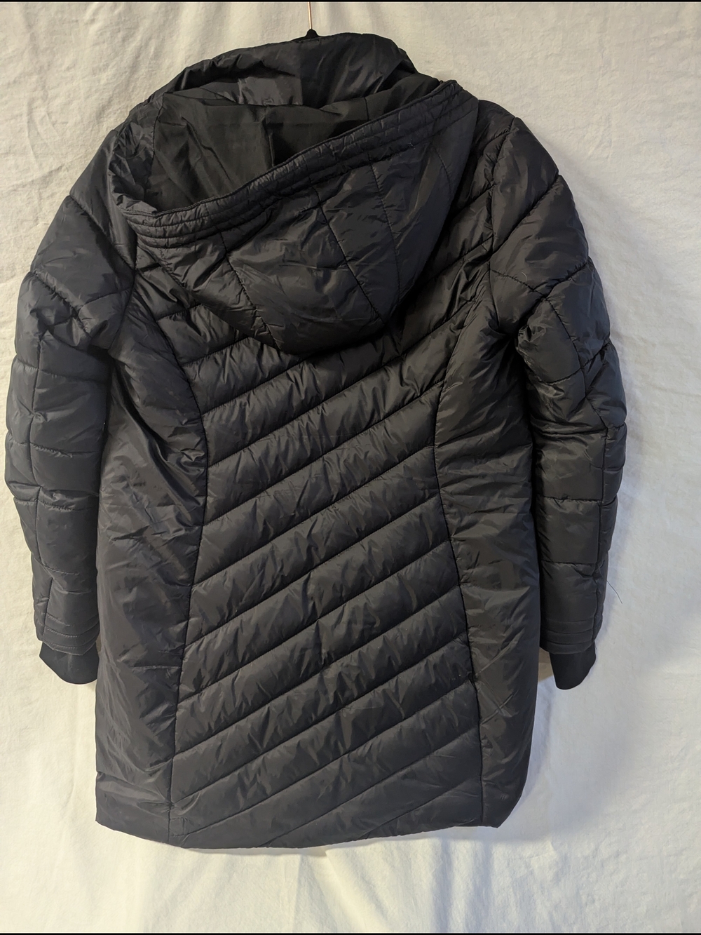 Spyder Women's Dark Gray Quilted Long Puffer Coat - Picture 6 of 6